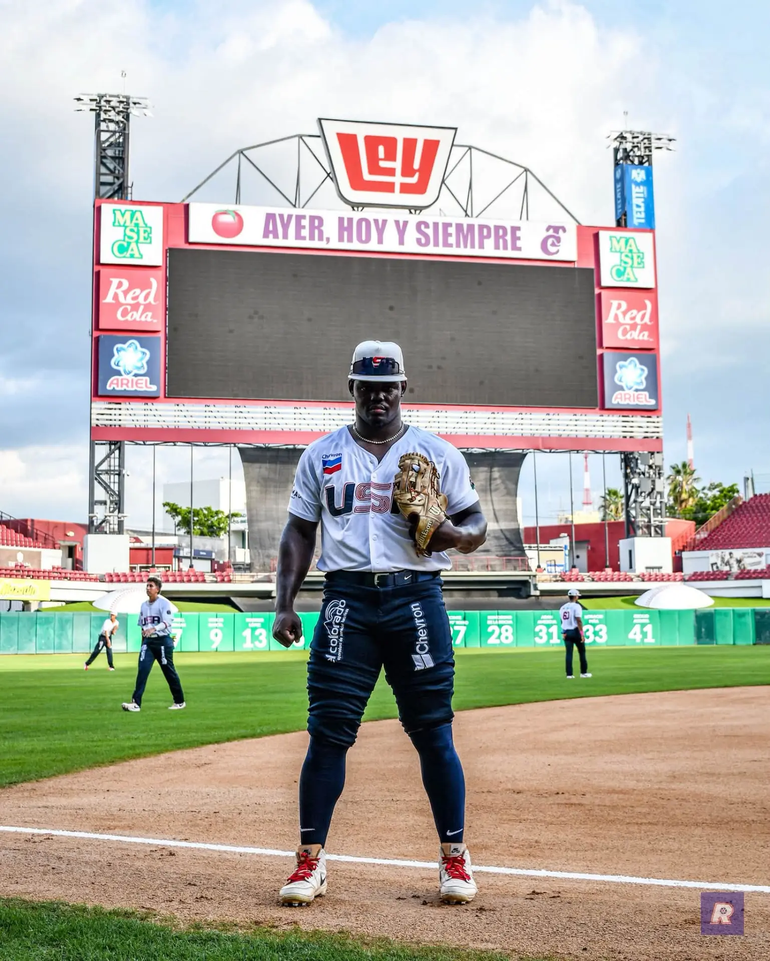 Ben Hamilton on the field